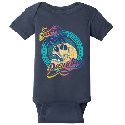 Dead In Paradise Tropical Skull Baby Bodysuit
