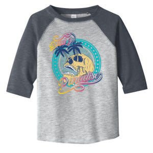 Dead In Paradise Tropical Skull Toddler Fine Jersey T-Shirt