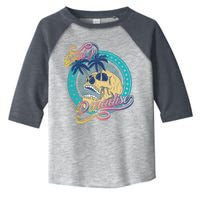 Dead In Paradise Tropical Skull Toddler Fine Jersey T-Shirt