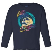 Dead In Paradise Tropical Skull Toddler Long Sleeve Shirt