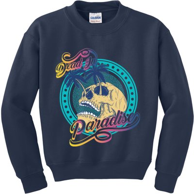 Dead In Paradise Tropical Skull Kids Sweatshirt