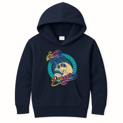 Dead In Paradise Tropical Skull Kids Hoodie