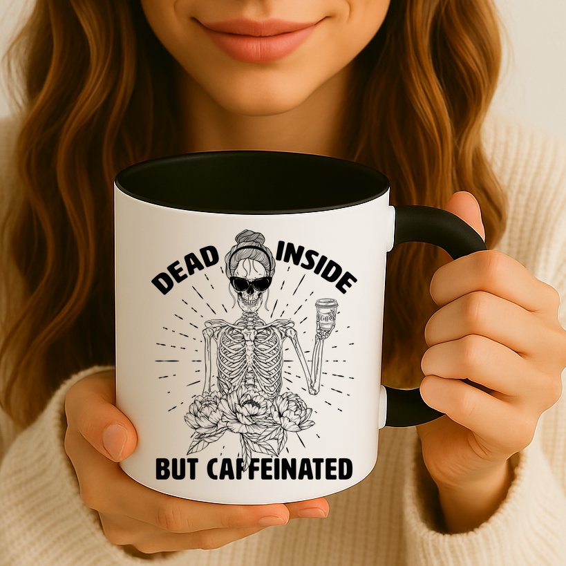 Dead Inside But Caffeinated Mug