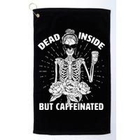 Dead Inside But Caffeinated Golf Towel