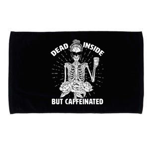 Dead Inside But Caffeinated Microfiber Hand Towel