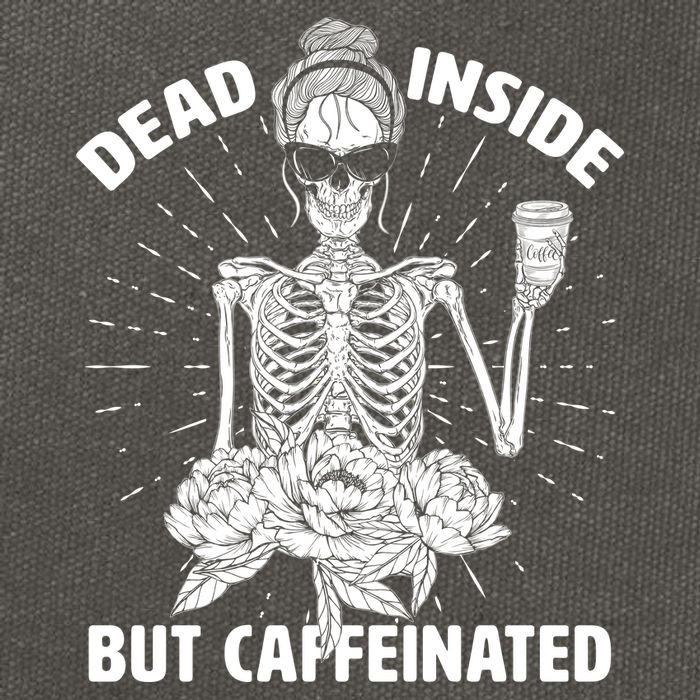 Dead Inside But Caffeinated Cotton Canvas Backpack