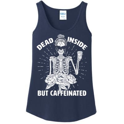 Dead Inside But Caffeinated Ladies Essential Tank