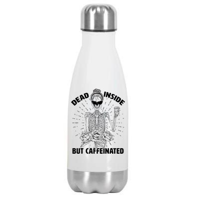 Dead Inside But Caffeinated Stainless Steel Insulated Water Bottle