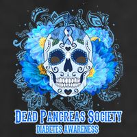 Dead Pancreas Society Diabetes Awareness Sugar Skull 7 Panel Mesh Trucker Snapback Hat