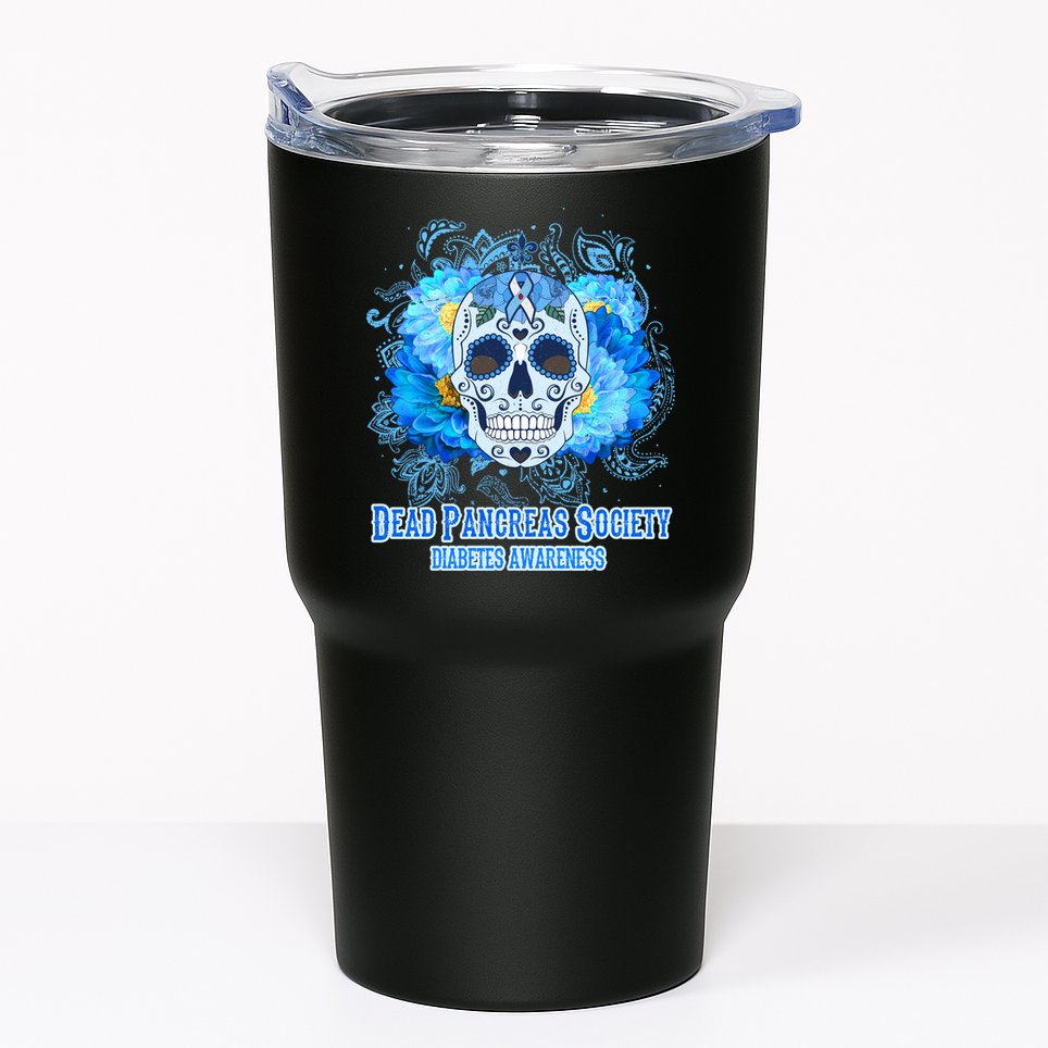 Dead Pancreas Society Diabetes Awareness Sugar Skull Tumbler