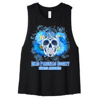 Dead Pancreas Society Diabetes Awareness Sugar Skull Women's Racerback Cropped Tank