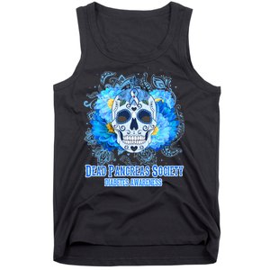 Dead Pancreas Society Diabetes Awareness Sugar Skull Tank Top