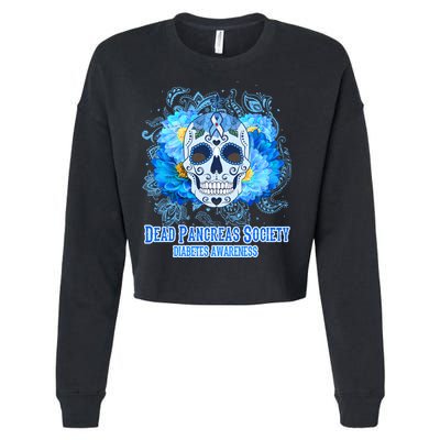 Dead Pancreas Society Diabetes Awareness Sugar Skull Cropped Pullover Crew