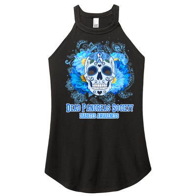 Dead Pancreas Society Diabetes Awareness Sugar Skull Women's Perfect Tri Rocker Tank