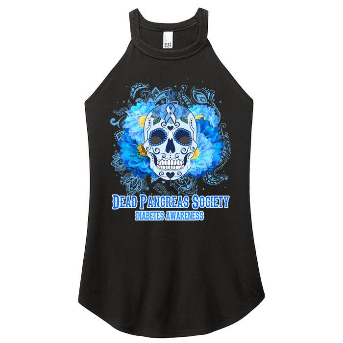 Dead Pancreas Society Diabetes Awareness Sugar Skull Women's Perfect Tri Rocker Tank