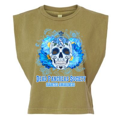 Dead Pancreas Society Diabetes Awareness Sugar Skull Garment-Dyed Women's Muscle Tee