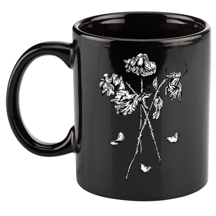 Dead Roses 11oz C Handle Ceramic Mug