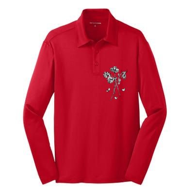 Dead Roses Silk Touch Performance Long Sleeve Polo