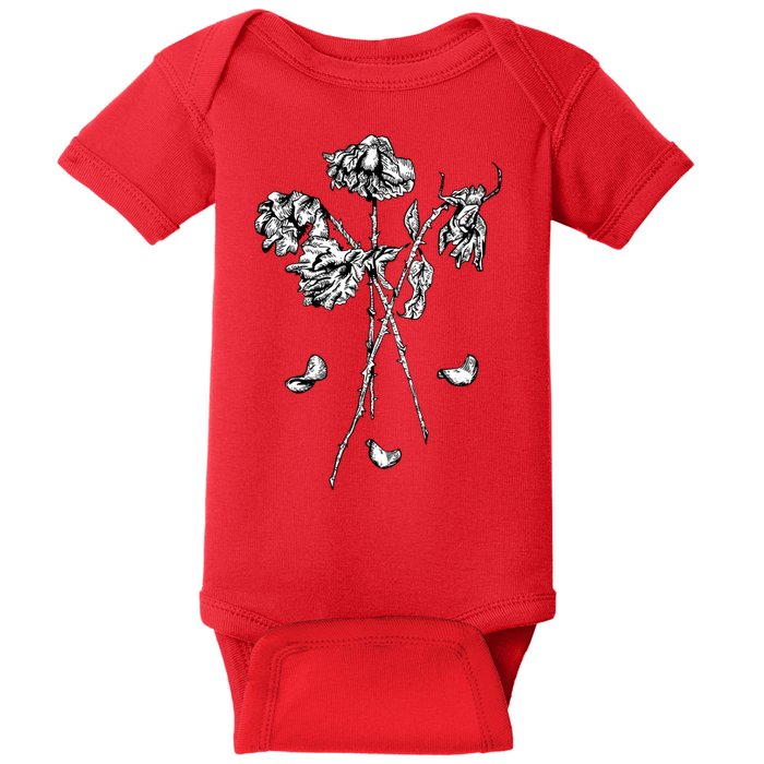 Dead Roses Baby Bodysuit