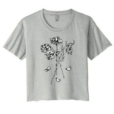 Dead Roses Women's Crop Top Tee