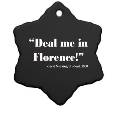 Deal Me In Florence Funny Nurse Ceramic Star Ornament