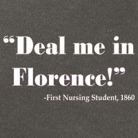 Deal Me In Florence Funny Nurse Cotton Canvas Backpack