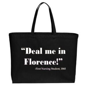 Deal Me In Florence Funny Nurse Cotton Canvas Jumbo Tote