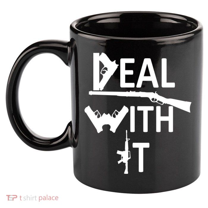 Deal With It 11oz C Handle Ceramic Mug