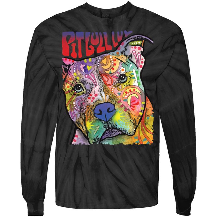 Dean Russo - Pitbull Luv Dog Tie-Dye Long Sleeve Shirt