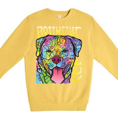 Dean Russo Rottweiler Luv Dog Premium Crewneck Sweatshirt