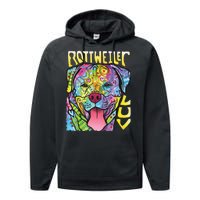 Dean Russo Rottweiler Luv Dog Performance Fleece Hoodie