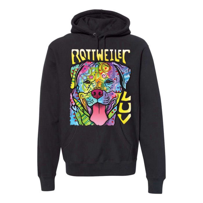 Dean Russo Rottweiler Luv Dog Premium Hoodie