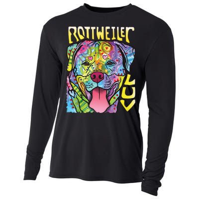 Dean Russo Rottweiler Luv Dog Cooling Performance Long Sleeve Crew