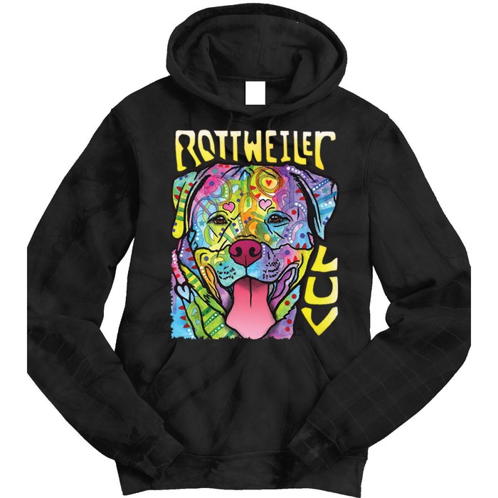 Dean Russo Rottweiler Luv Dog Tie Dye Hoodie