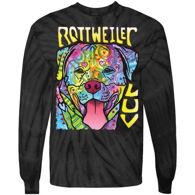 Dean Russo Rottweiler Luv Dog Tie-Dye Long Sleeve Shirt