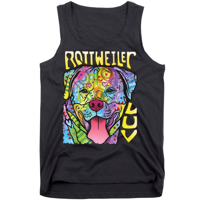 Dean Russo Rottweiler Luv Dog Tank Top