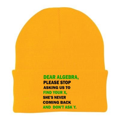 Dear Algebra Find Your X And Don't Tell Y Knit Cap Winter Beanie