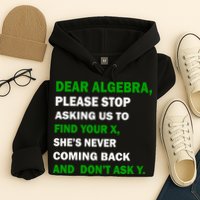 Dear Algebra Find Your X And Don't Tell Y Hoodie