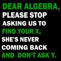 Dear Algebra Find Your X And Don't Tell Y Sweatshirt