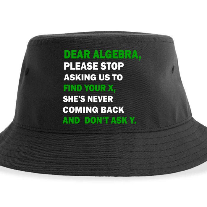 Dear Algebra Find Your X And Don't Tell Y Sustainable Bucket Hat