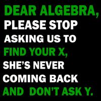 Dear Algebra Find Your X And Don't Tell Y Drawstring Bag