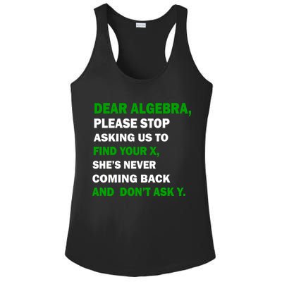 Dear Algebra Find Your X And Don't Tell Y Ladies PosiCharge Competitor Racerback Tank
