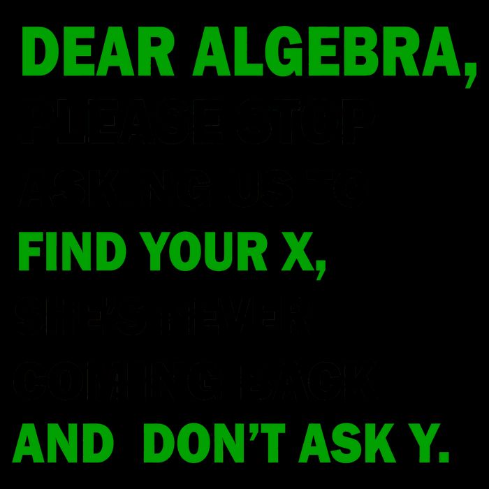 Dear Algebra Find Your X And Don't Tell Y 16oz Travel Tumbler