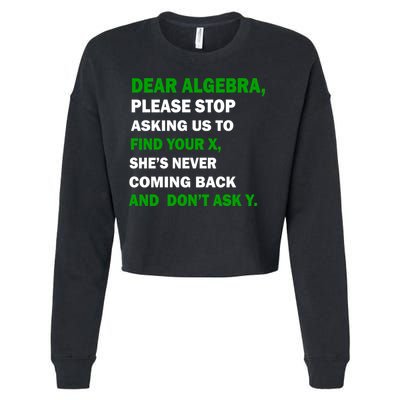Dear Algebra Find Your X And Don't Tell Y Cropped Pullover Crew