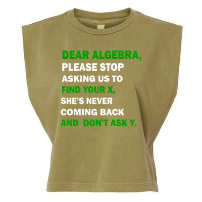 Dear Algebra Find Your X And Don't Tell Y Garment-Dyed Women's Muscle Tee