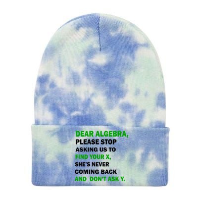 Dear Algebra Find Your X And Don't Tell Y Tie Dye 12in Knit Beanie