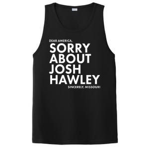 Dear America Sorry About Josh Hawley Sincerely Missouri  PosiCharge Competitor Tank