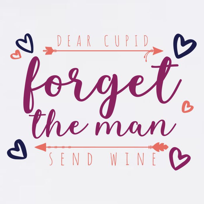 Dear Cupid Forget The Man Send Wine Apron