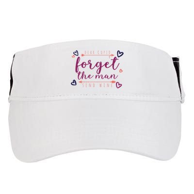Dear Cupid Forget The Man Send Wine Adult Drive Performance Visor