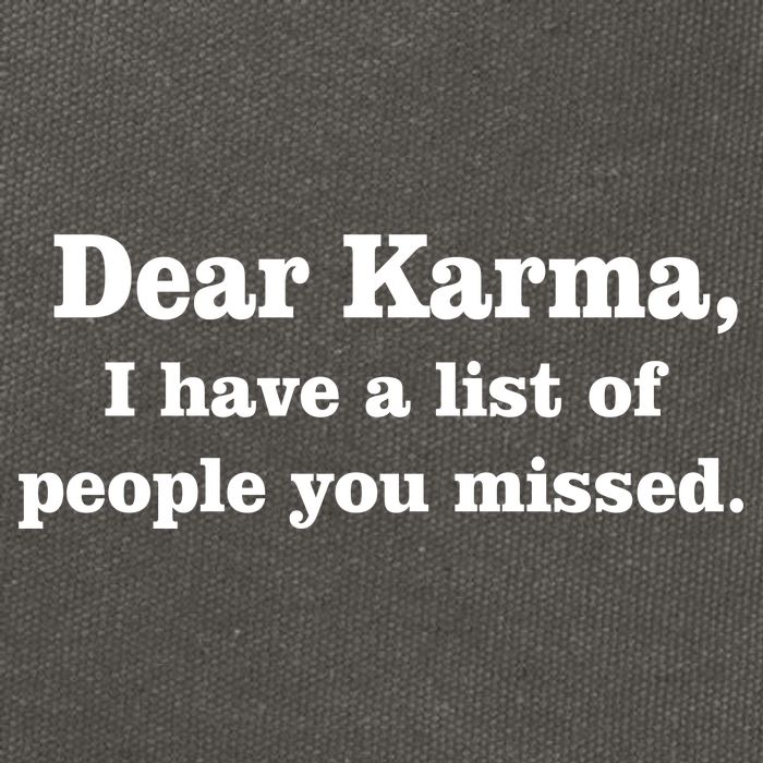 Dear Karma I Have A List Of People You Missed Cotton Canvas Backpack